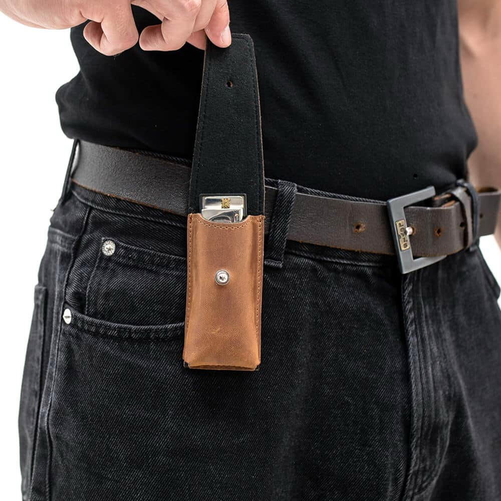 Harmonica Case – Holster Clasp | Crazy Horse Leather