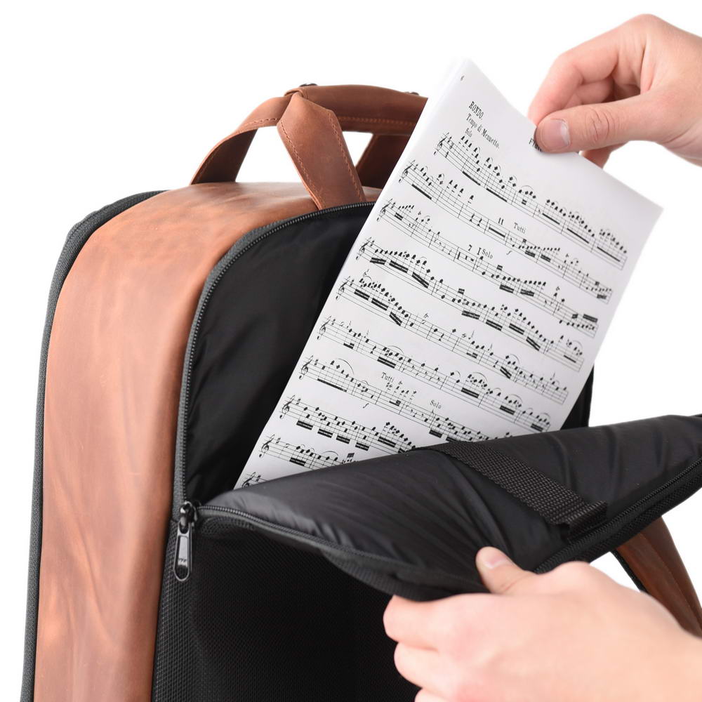 Flute Backpack Crazy Horse Leather