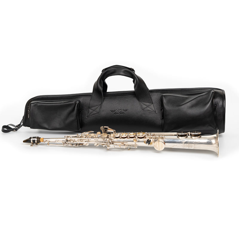 Leather Straight Soprano Saxophone Case