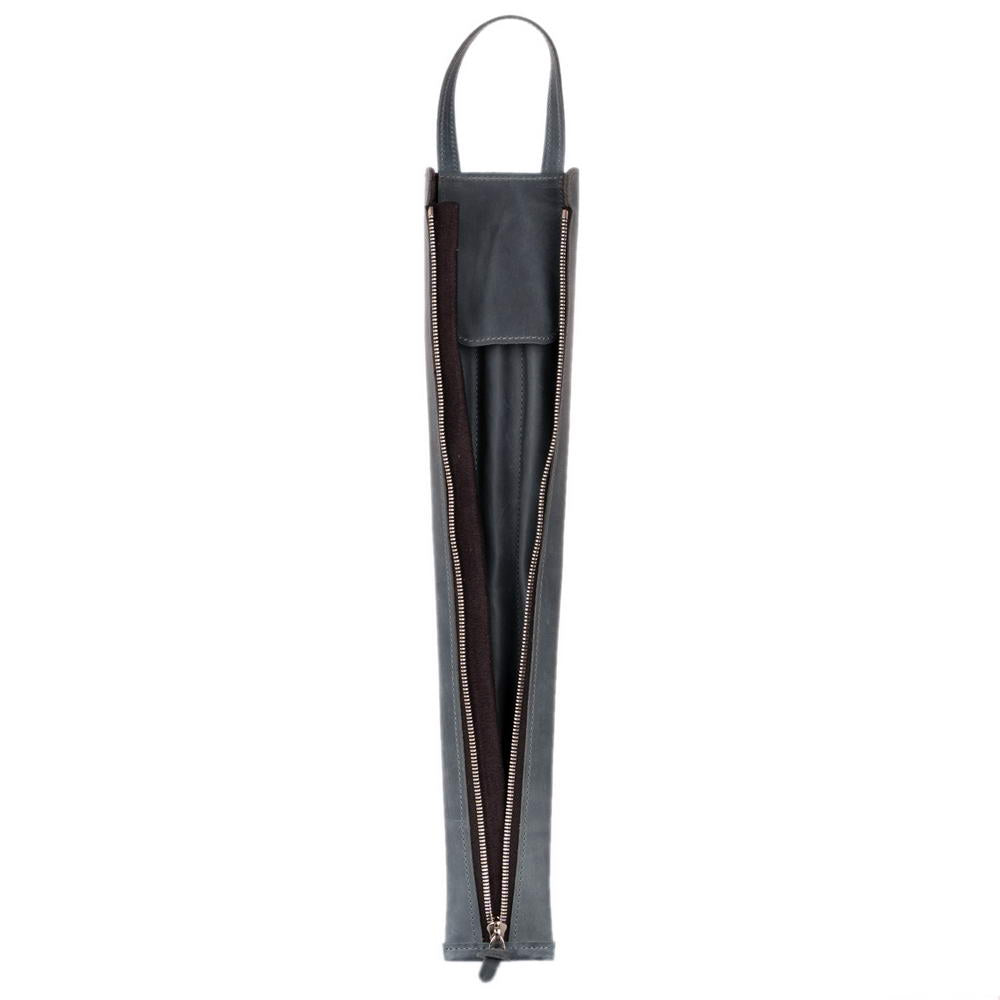 Durable leather baton pouch for conductors
