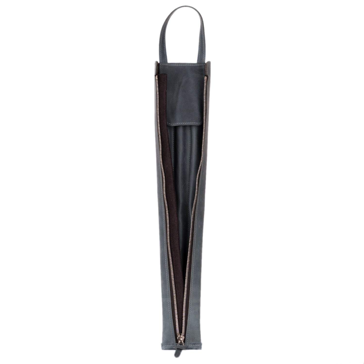 Durable leather baton pouch for conductors