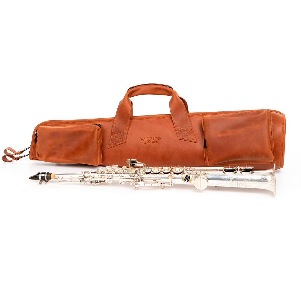 Straight Soprano Saxophone Gig Bag Crazy Horse Leather