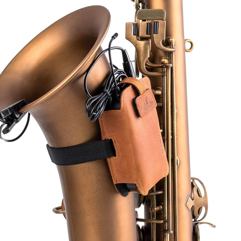 Saxophone Wireless Transmitter Pouch – Soprano, Alto, Tenor, Baritone | Crazy Horse Leather