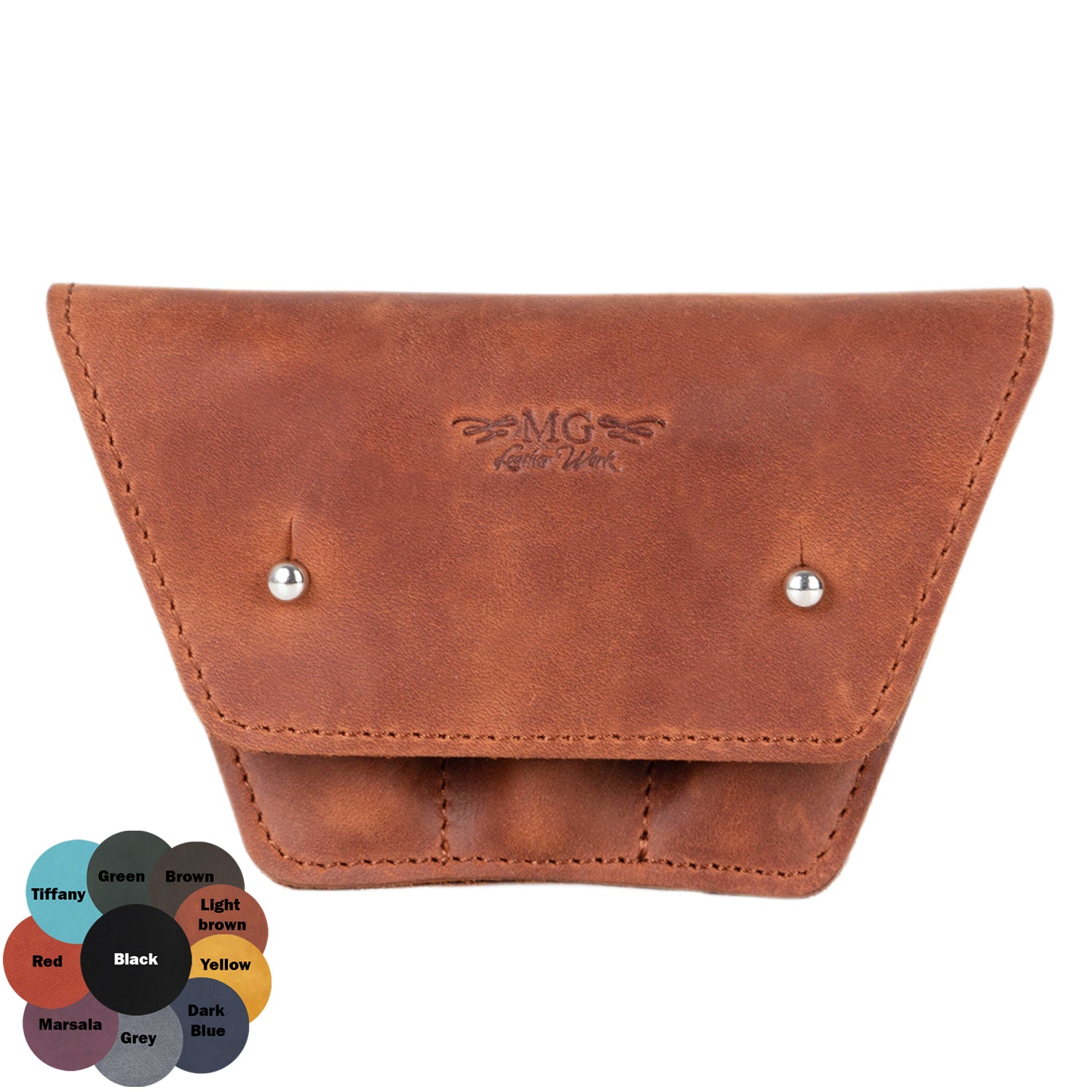 Triple French Horn Mouthpiece Pouch | Crazy Horse Leather