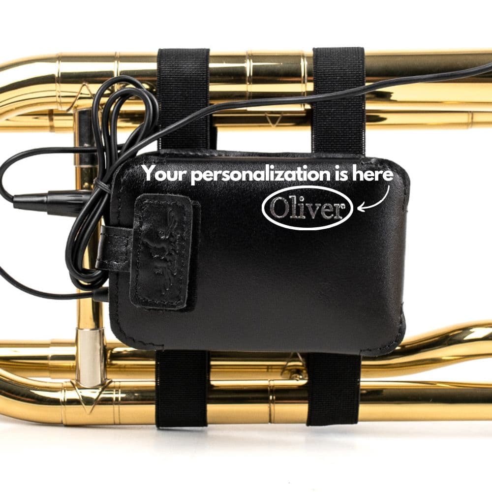 Trombone Wireless Microphone Transmitter Pouch | Detroit Leather