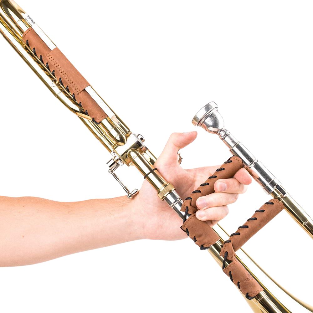 2-in-1 Trombone Set: Hand & Neck Guard + Leather Plunger Mute
