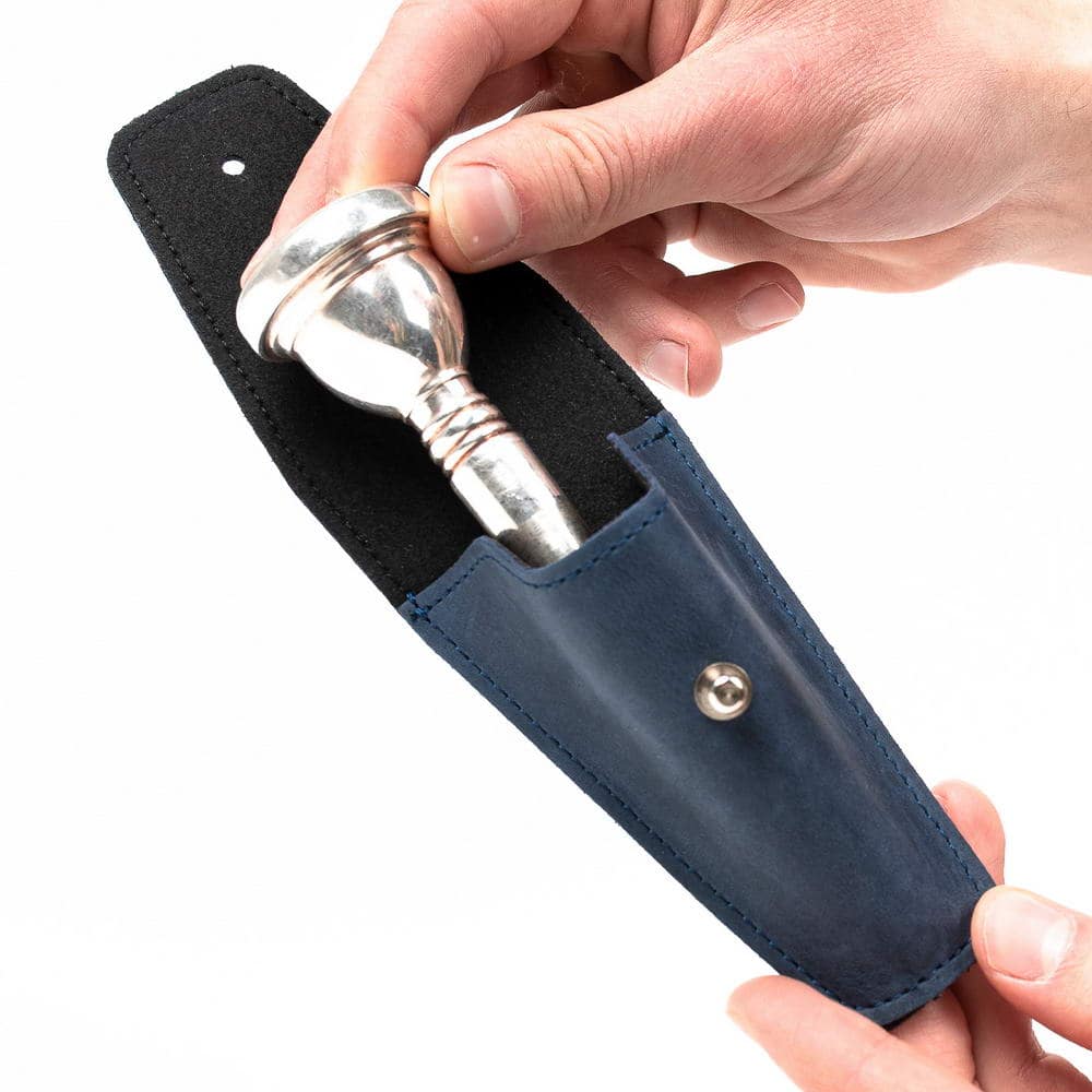 Single Trombone/Euphonium Mouthpiece Pouch | Crazy Horse Leather