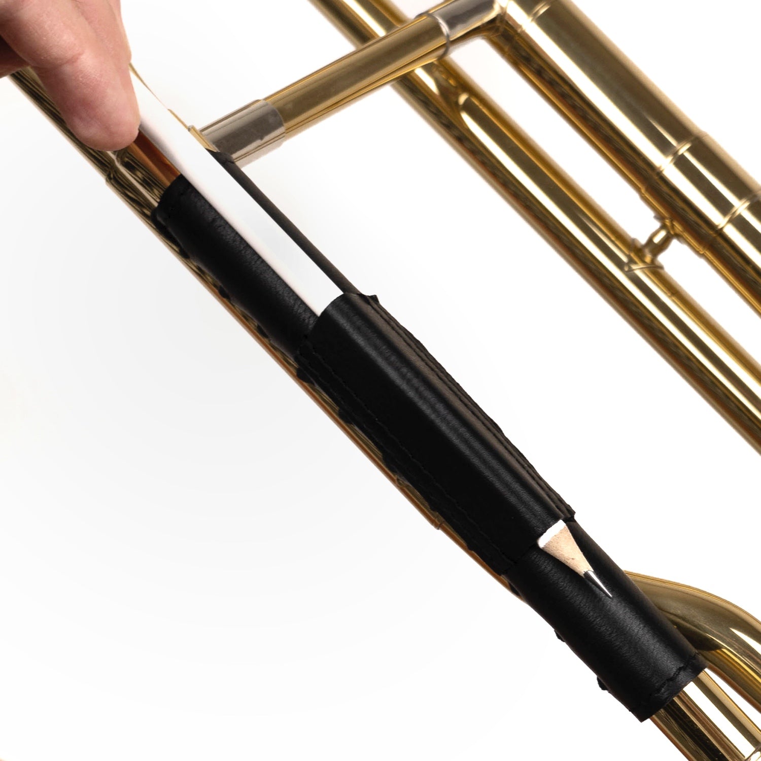 Trombone Leather Neck Guard with Pencil Holder