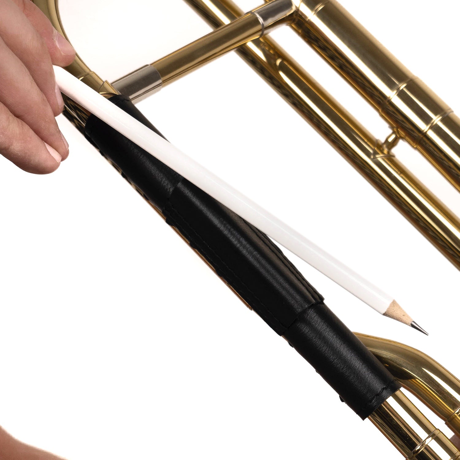 Trombone Leather Neck Guard with Pencil Holder