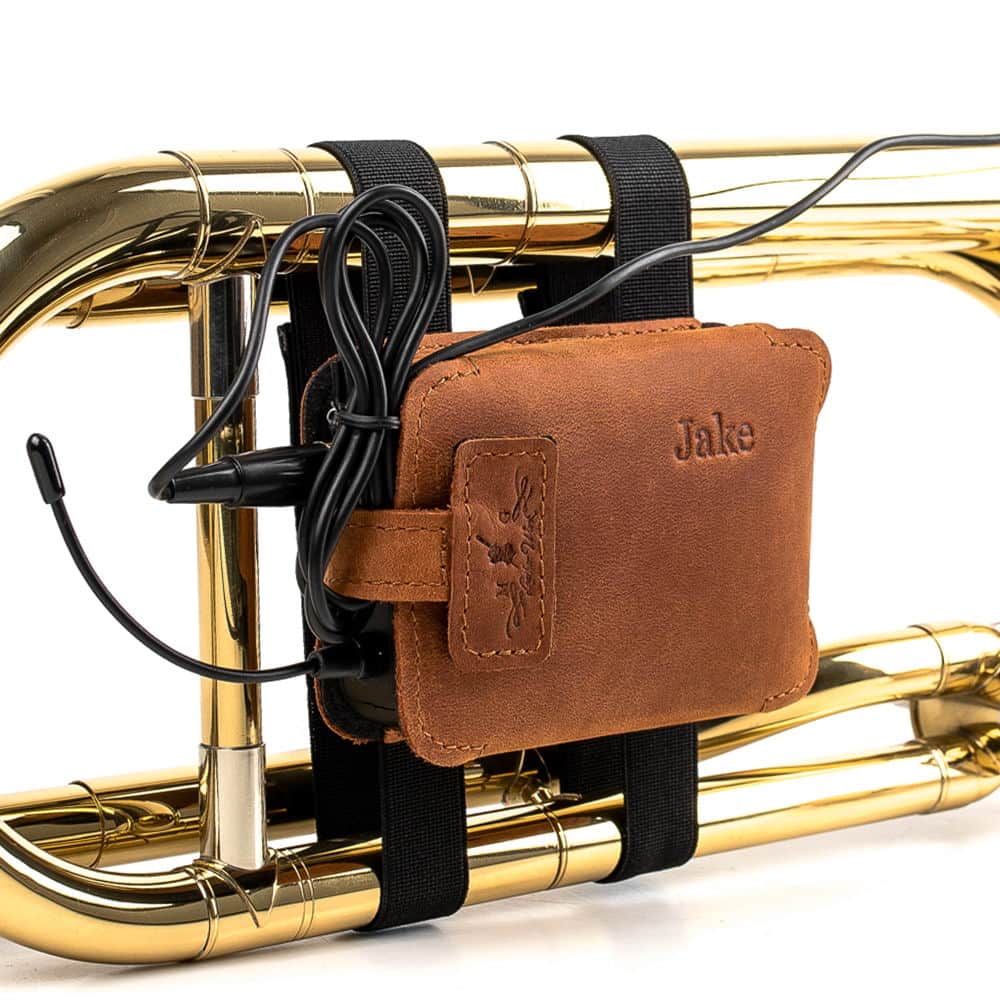 Trombone Wireless Microphone Transmitter Pouch | Crazy Horse Leather