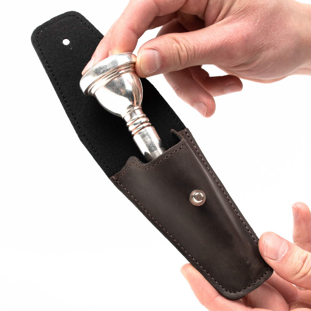 Single Trombone/Euphonium Mouthpiece Pouch | Crazy Horse Leather