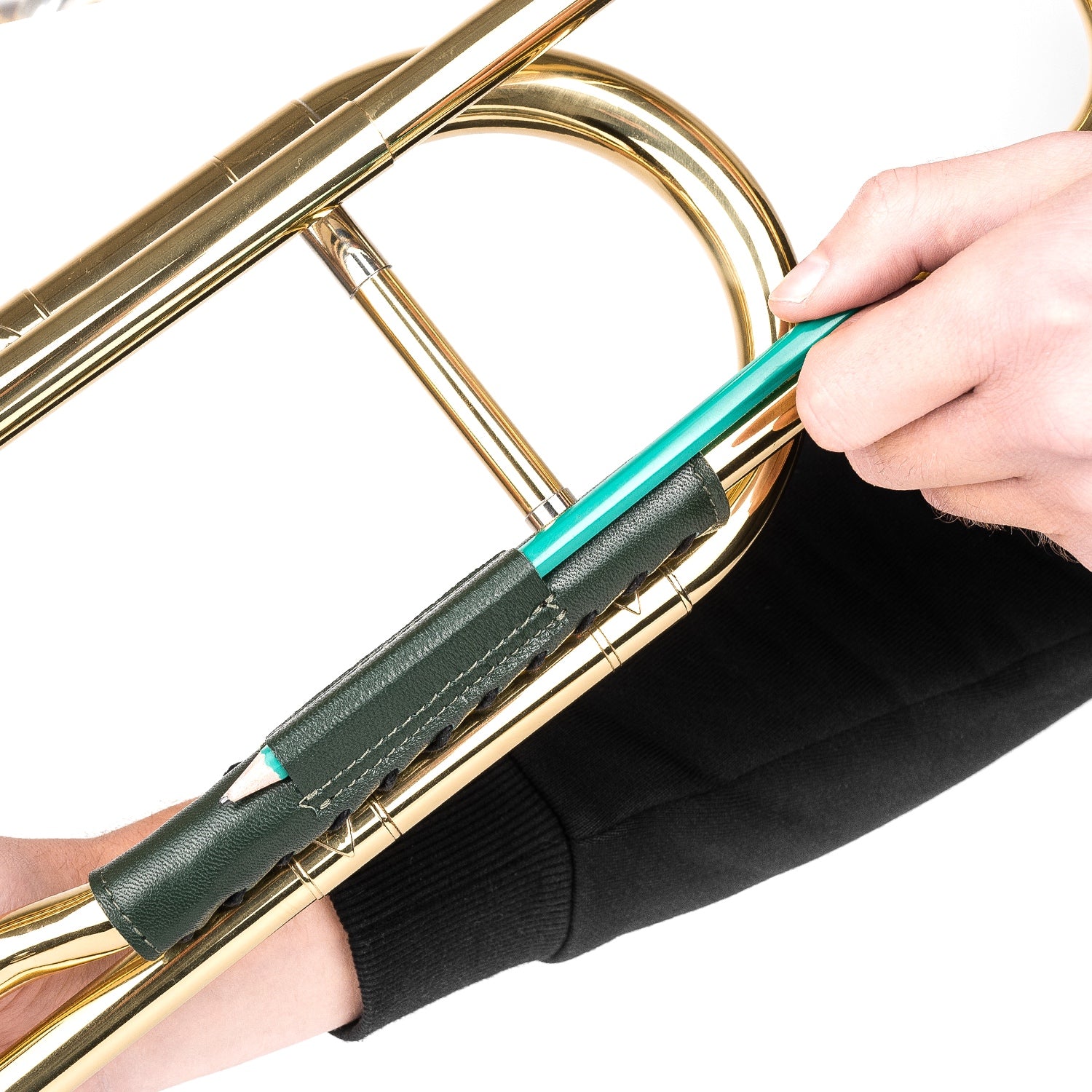 Trombone Neck Guard with Pencil Holder | Capra Leather