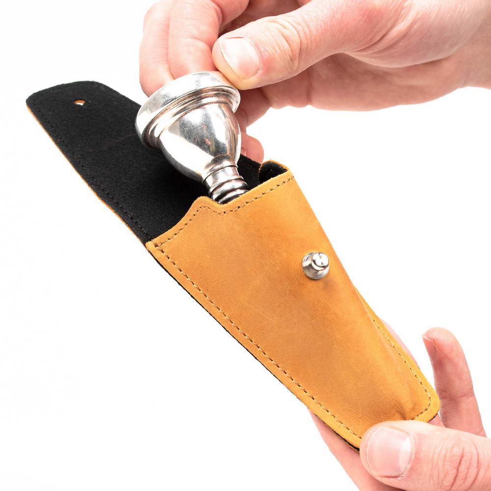 Single Trombone/Euphonium Mouthpiece Pouch | Crazy Horse Leather
