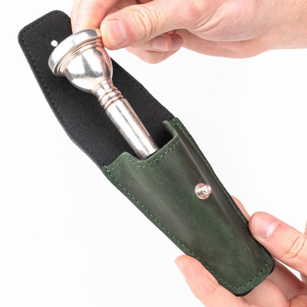 Single Trombone/Euphonium Mouthpiece Pouch | Crazy Horse Leather
