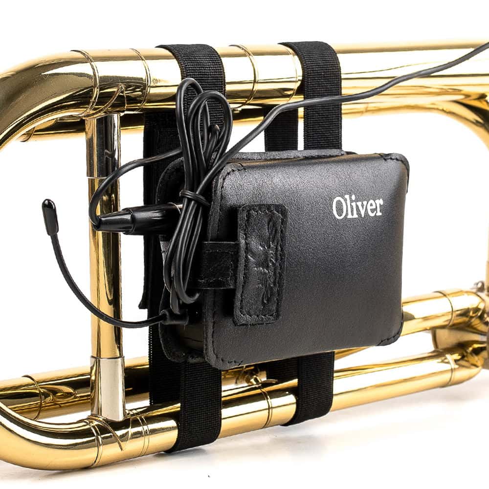Trombone Wireless Microphone Transmitter Pouch | Detroit Leather
