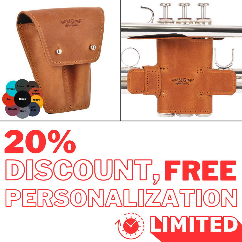 2-in-1 Trumpet Set: Double Mouthpiece Pouch & Valve Guard XL