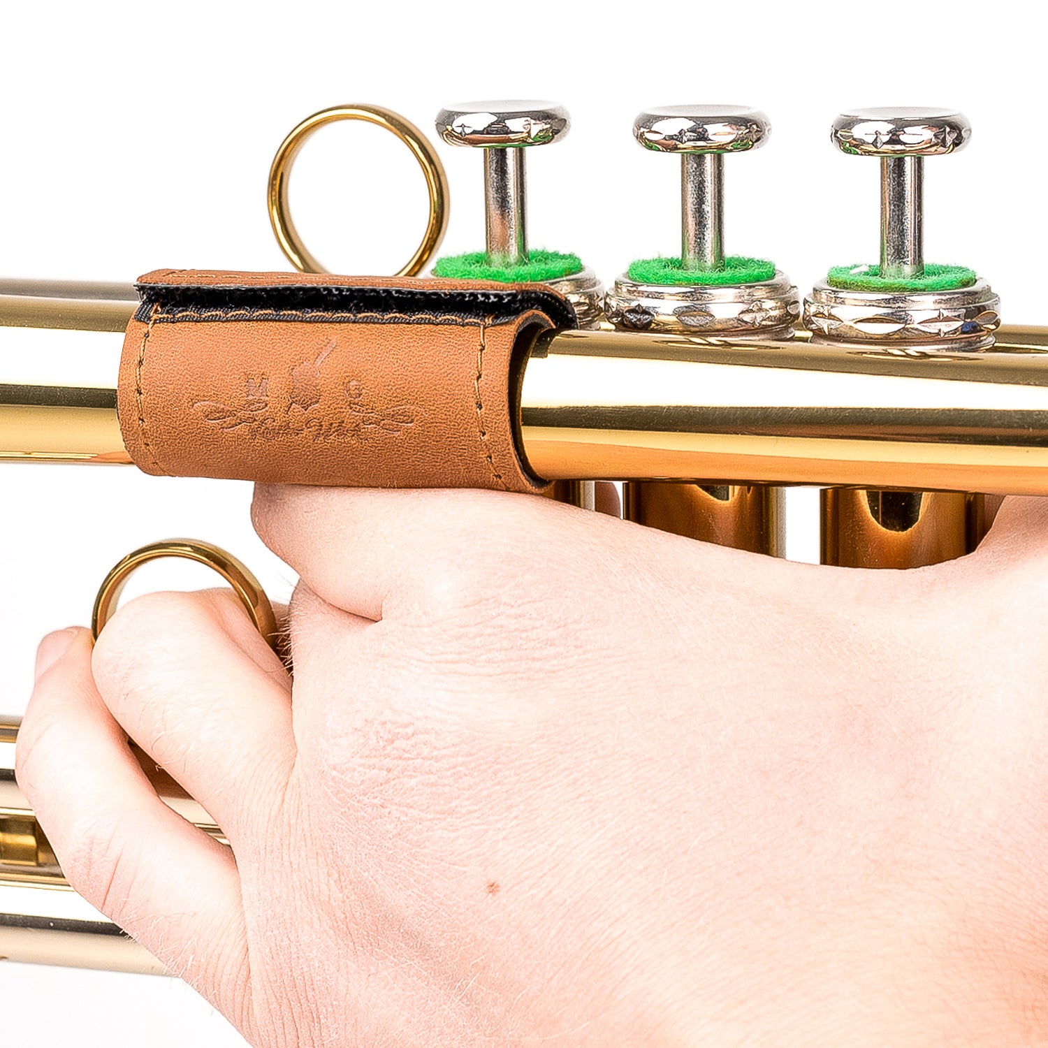 Trumpet Finger Saver | Crazy Horse Leather