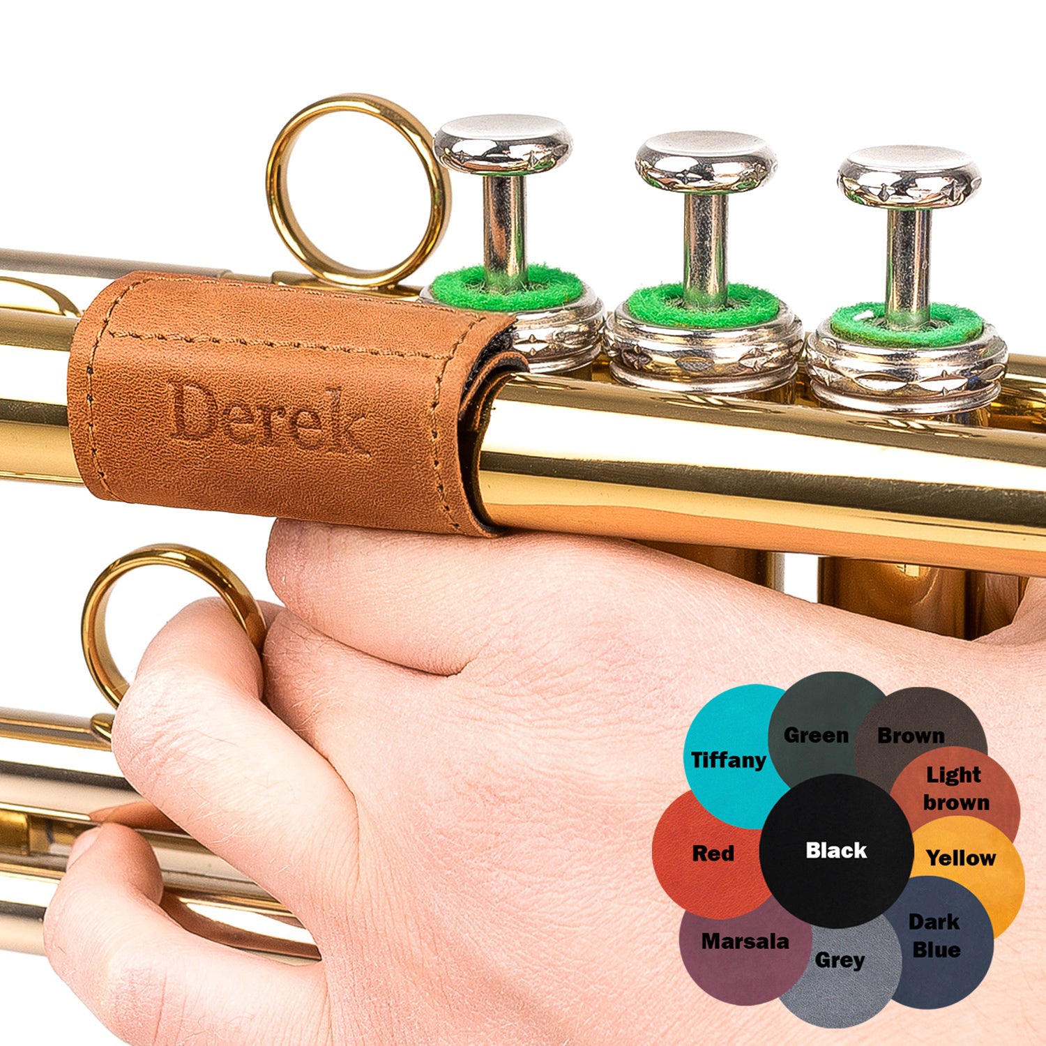 Trumpet Finger Saver | Crazy Horse Leather