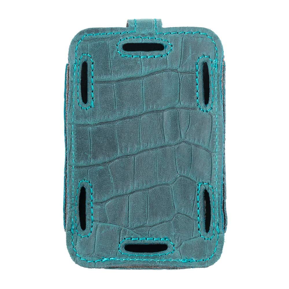 Trumpet Transmitter Holder Opal Reptile Leather Back