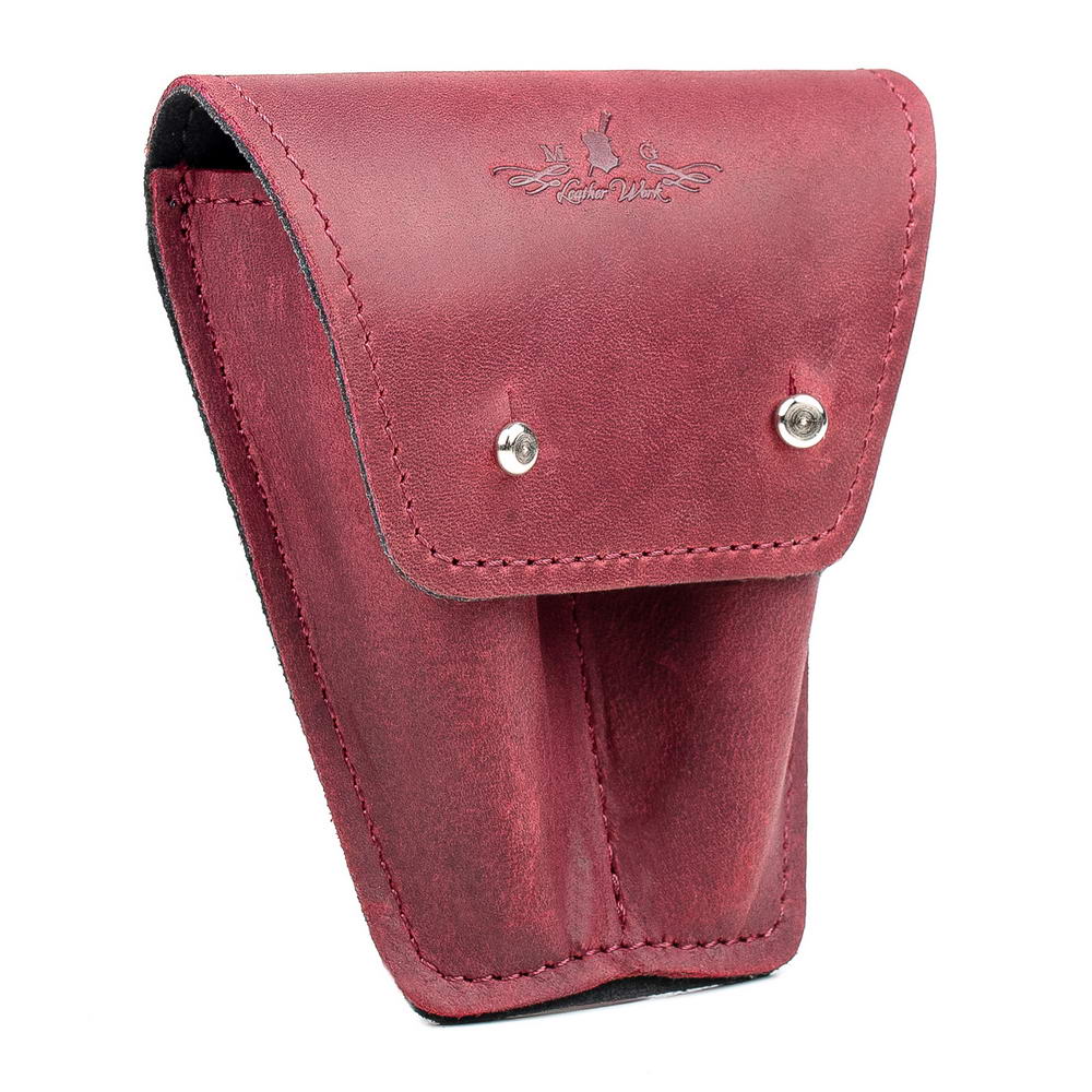 Double Trumpet Mouthpiece Pouch | Crazy Horse Leather