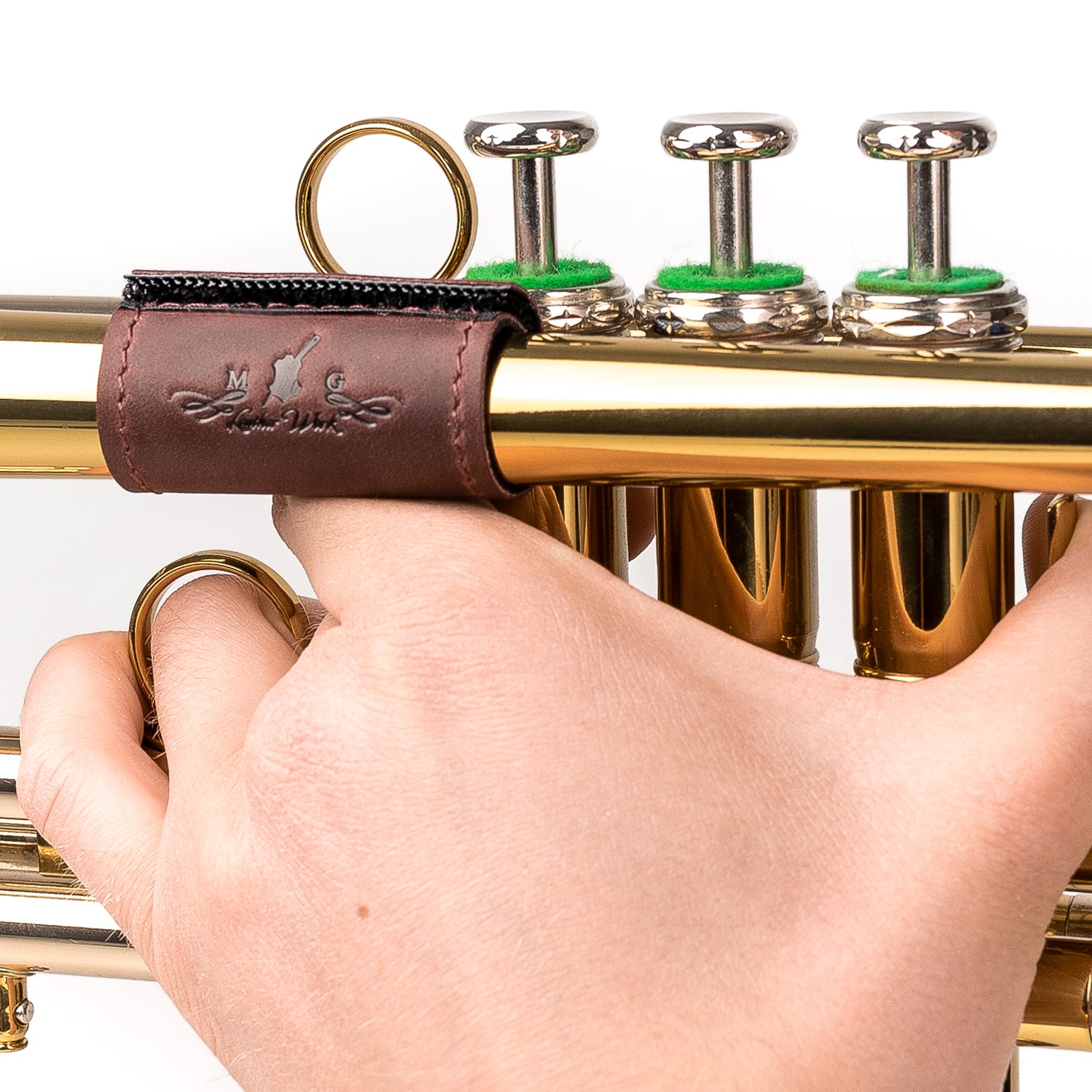 Trumpet Finger Saver | Crazy Horse Leather
