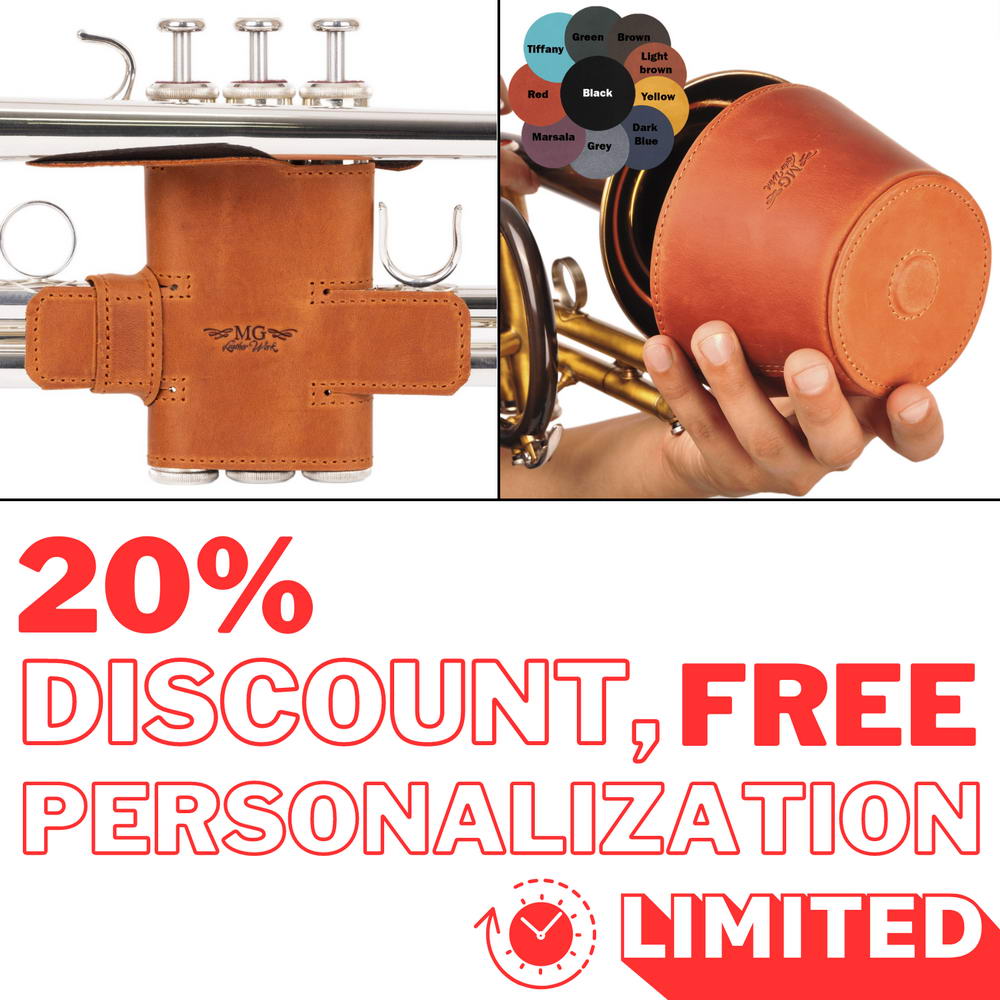 2-in-1 Trumpet Set: Valve Guard XL & Leather Plunger Mute