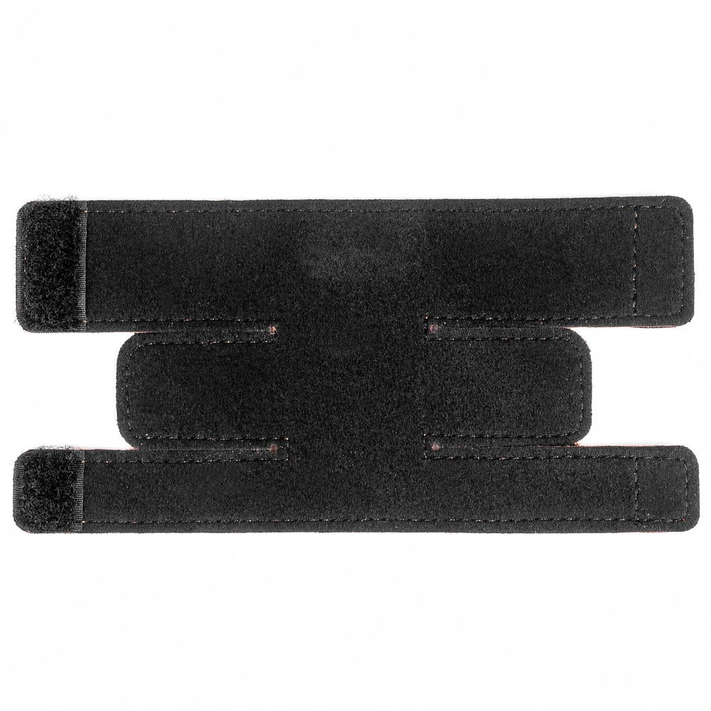 Trumpet Valve Protector L Detroit Leather Light Brown — open backside view on white background