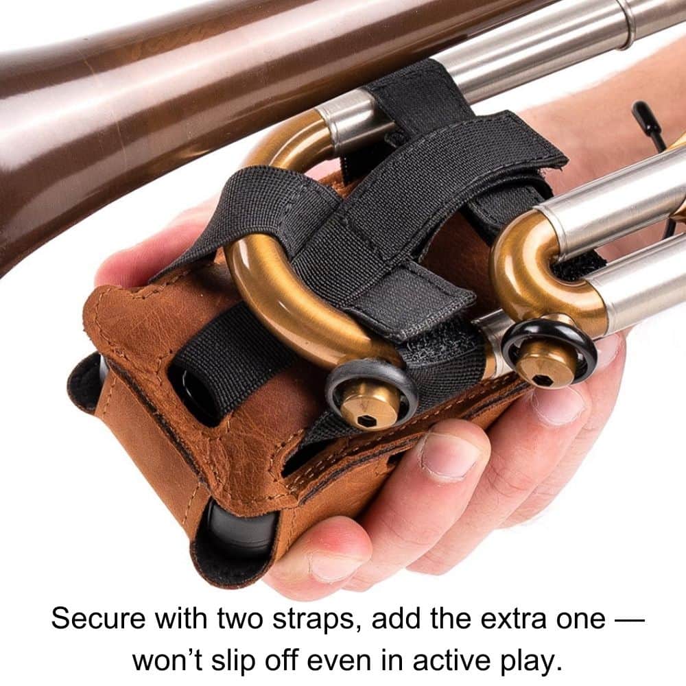 Trumpet Wireless Microphone Transmitter Holder | Crazy Horse Leather