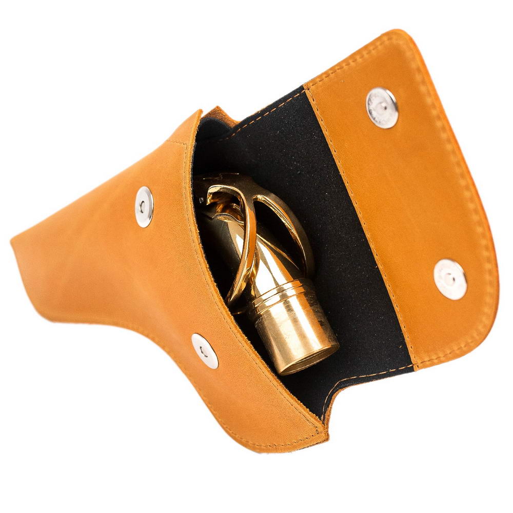 Alto/Tenor Saxophone Neck Pouch Crazy Horse Leather