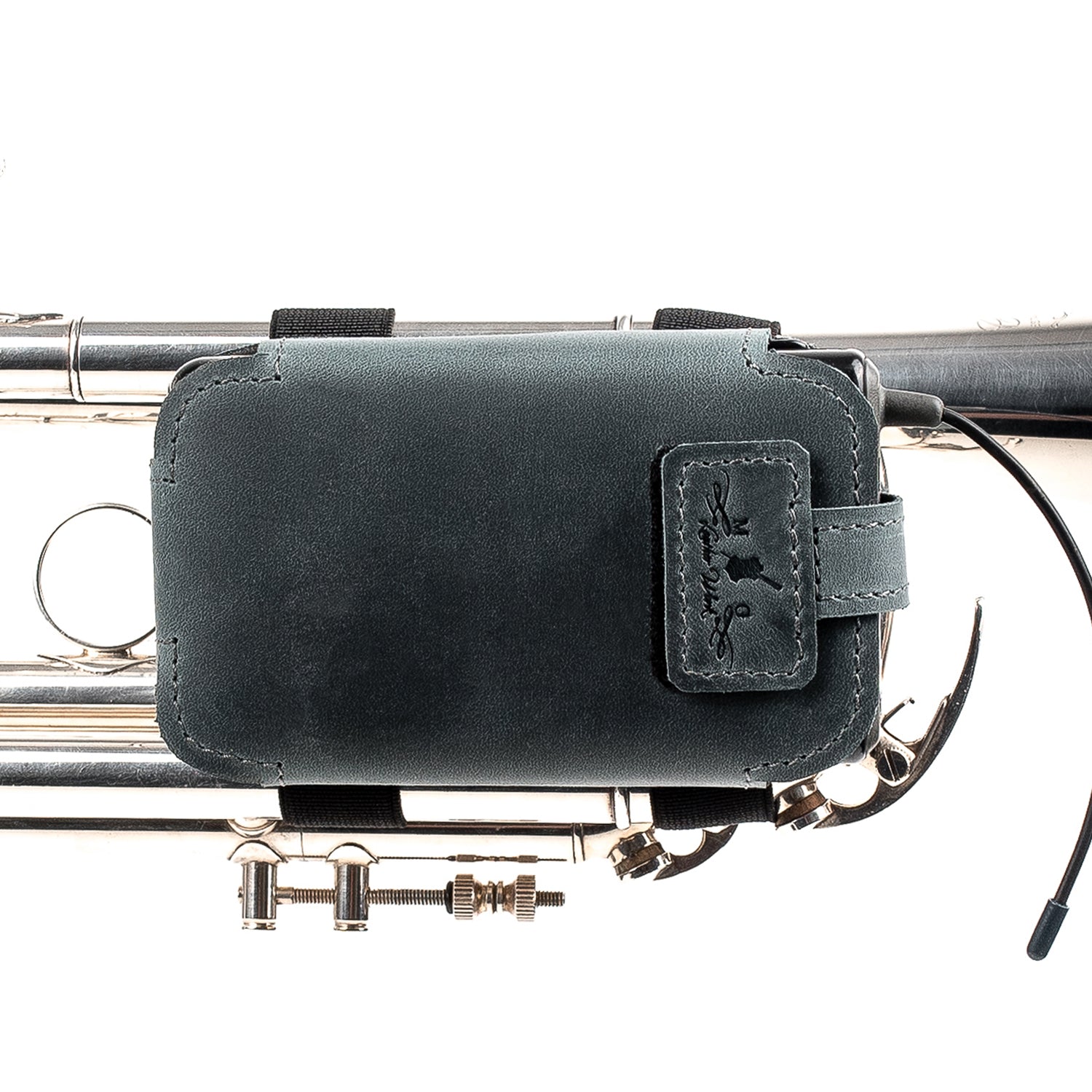Trumpet Microphone Holder | Crazy Horse Leather