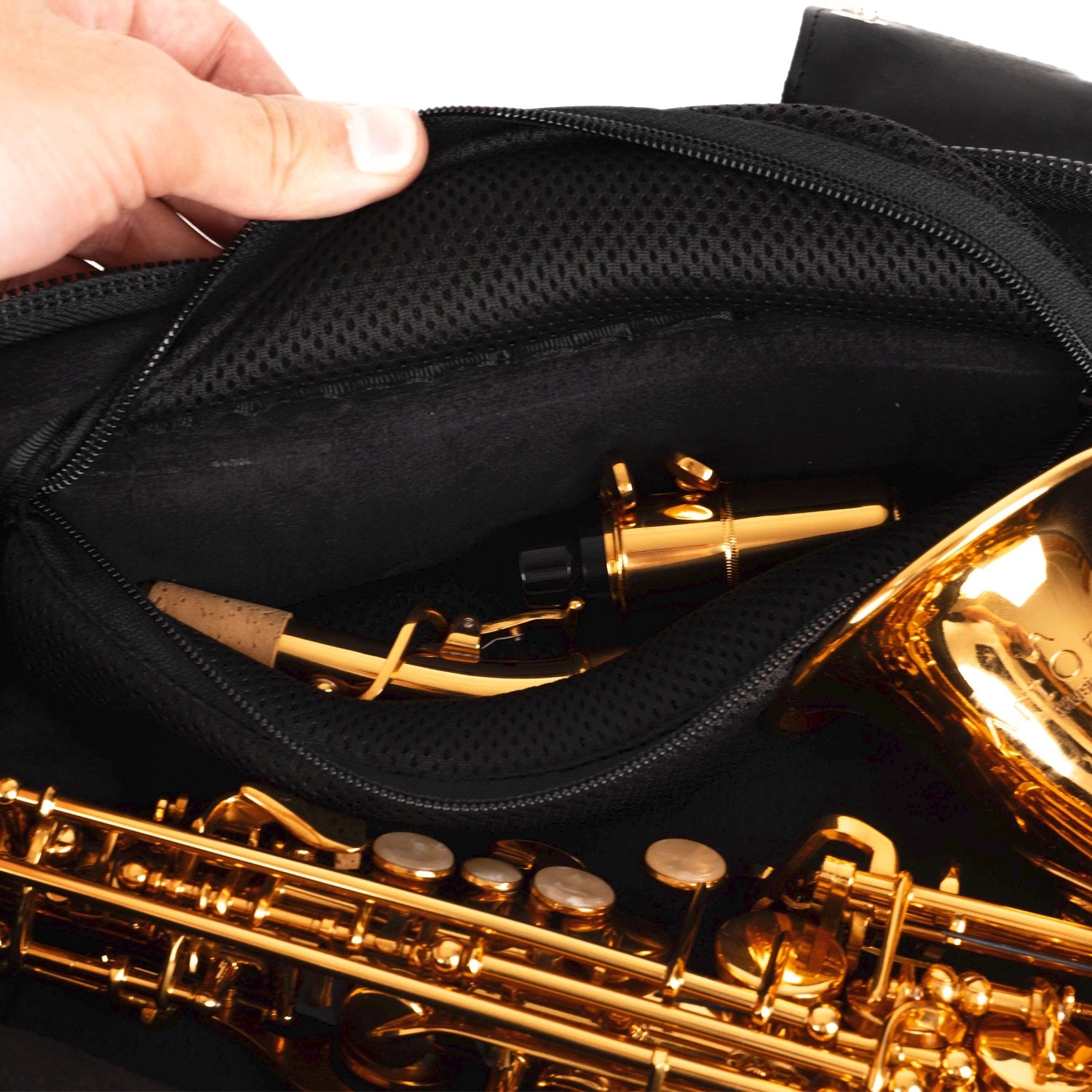 Curved Soprano Saxophone Gig Bag Crazy Horse Leather