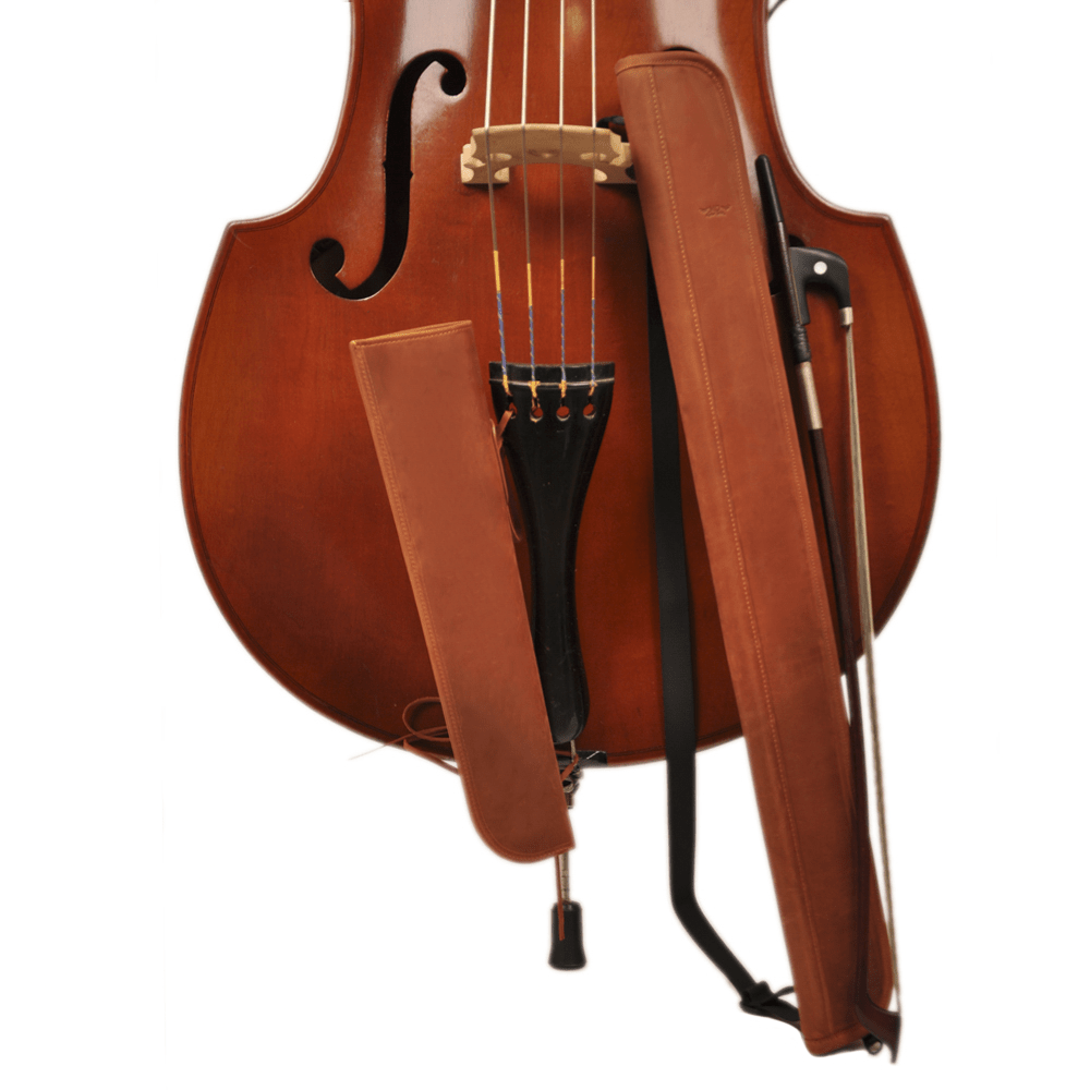 Double Bass Bow Quiver and Bass Bow Case Crazy Horse Leather