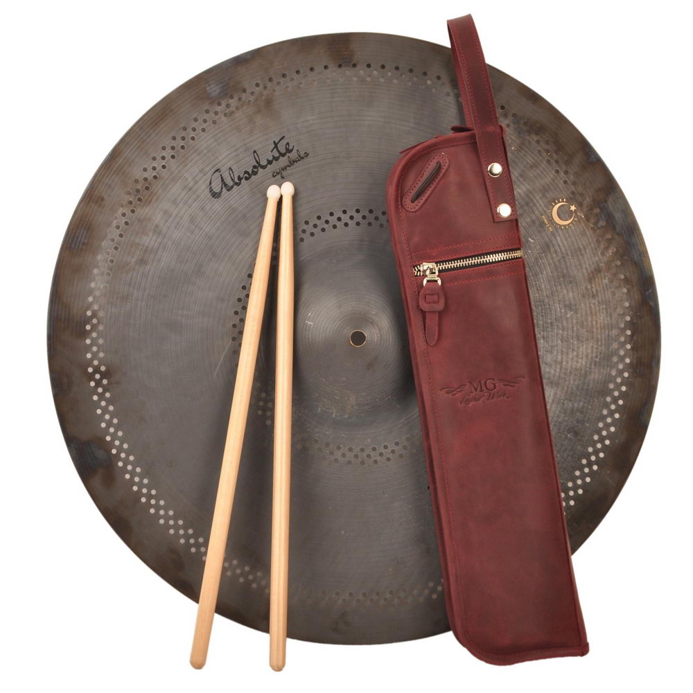 Drumstick Compact Bag with Drum Key Holder Crazy Horse Leather