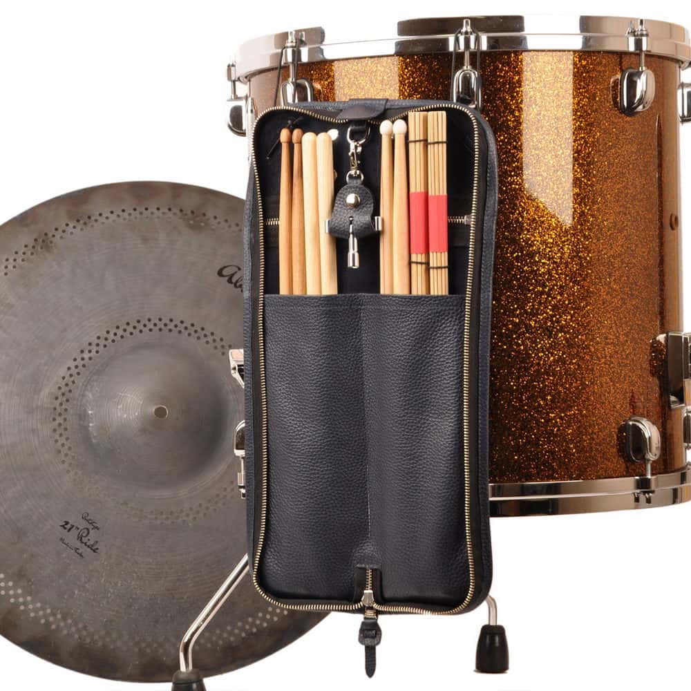 Drumstick Compact Bag with Drum Key Holder Flotar Leather