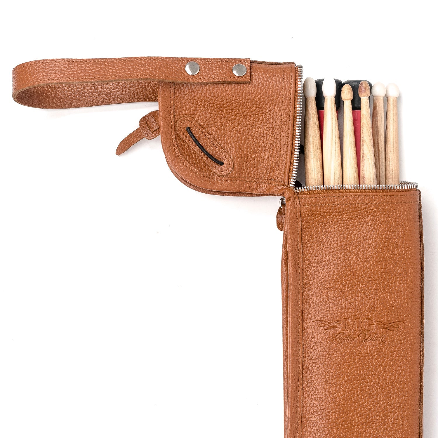 Drumstick Compact Bag with Drum Key Holder Flotar Leather