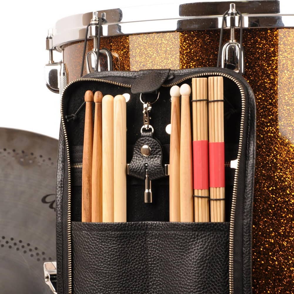 Drumstick Compact Bag with Drum Key Holder Flotar Leather