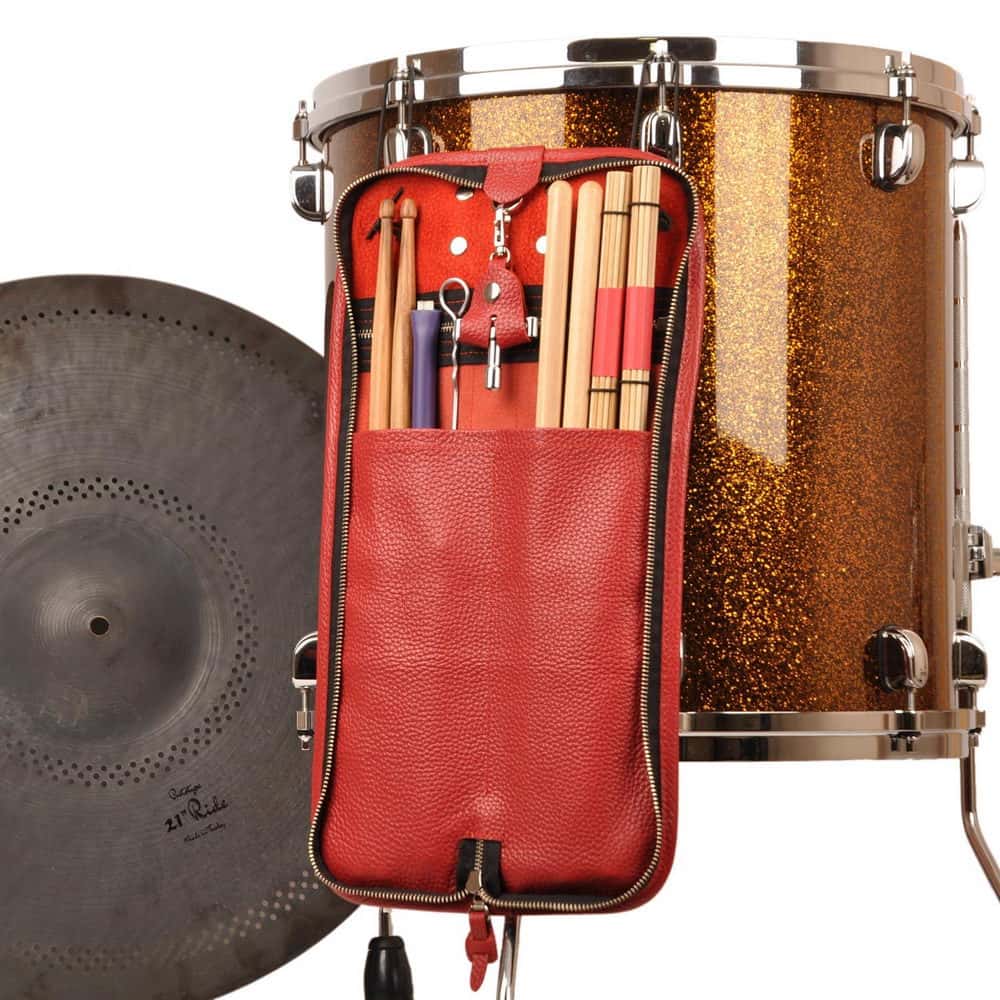 Drumstick Compact Bag with Drum Key Holder Flotar Leather