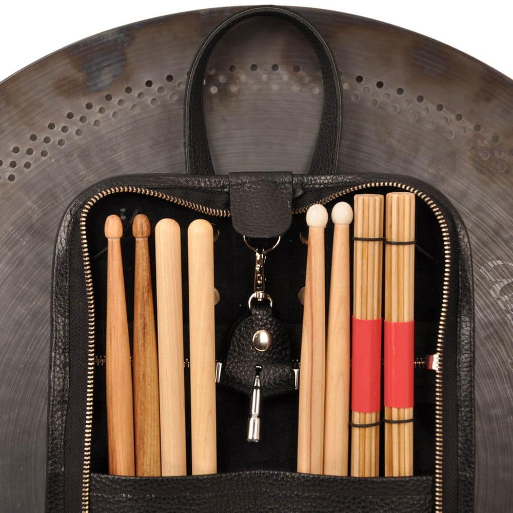 Drumstick Compact Bag with Drum Key Holder Flotar Leather