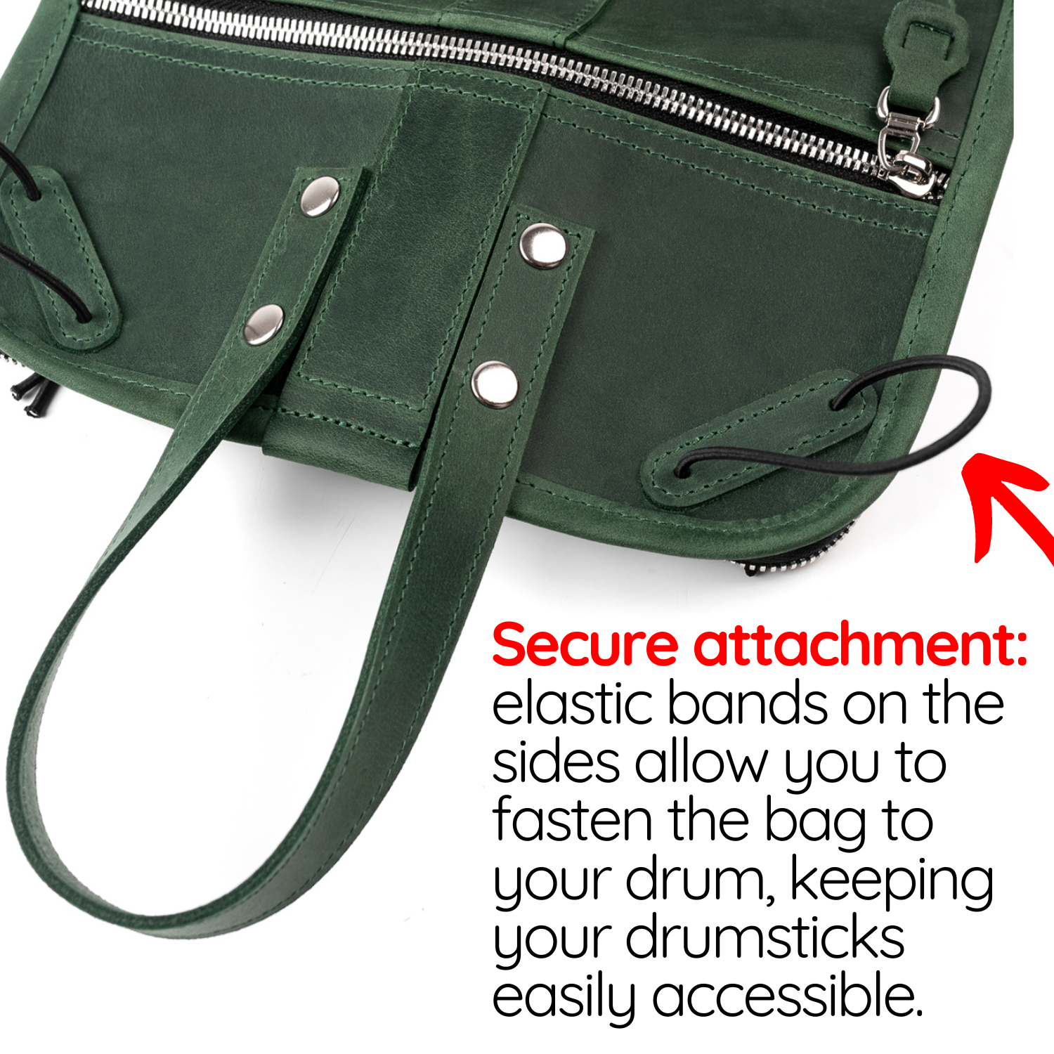 Compact Drumstick Bag | Drum Key Holder - Crazy Horse Leather