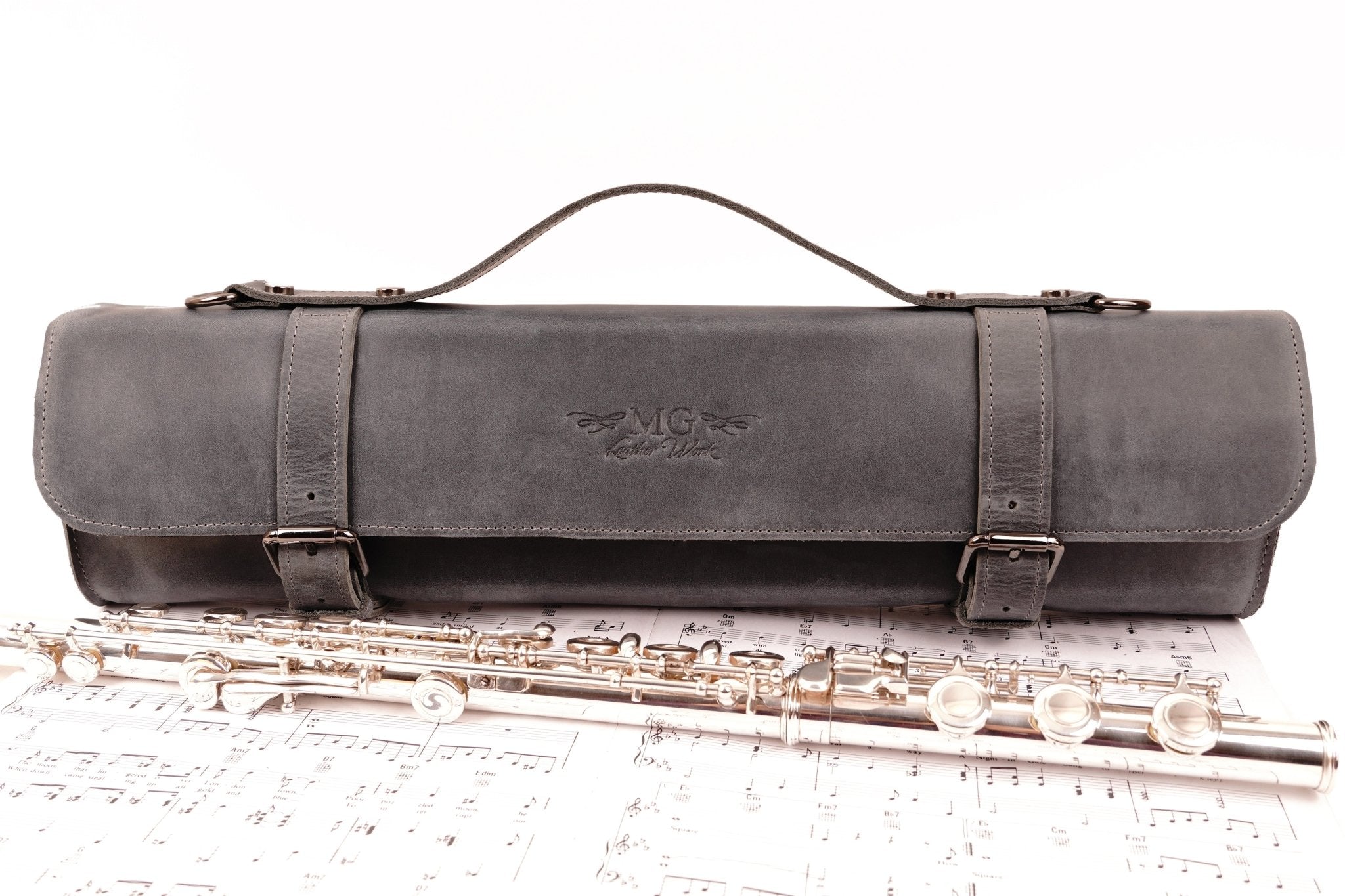 Flute Bag Classic Style Crazy Horse Leather