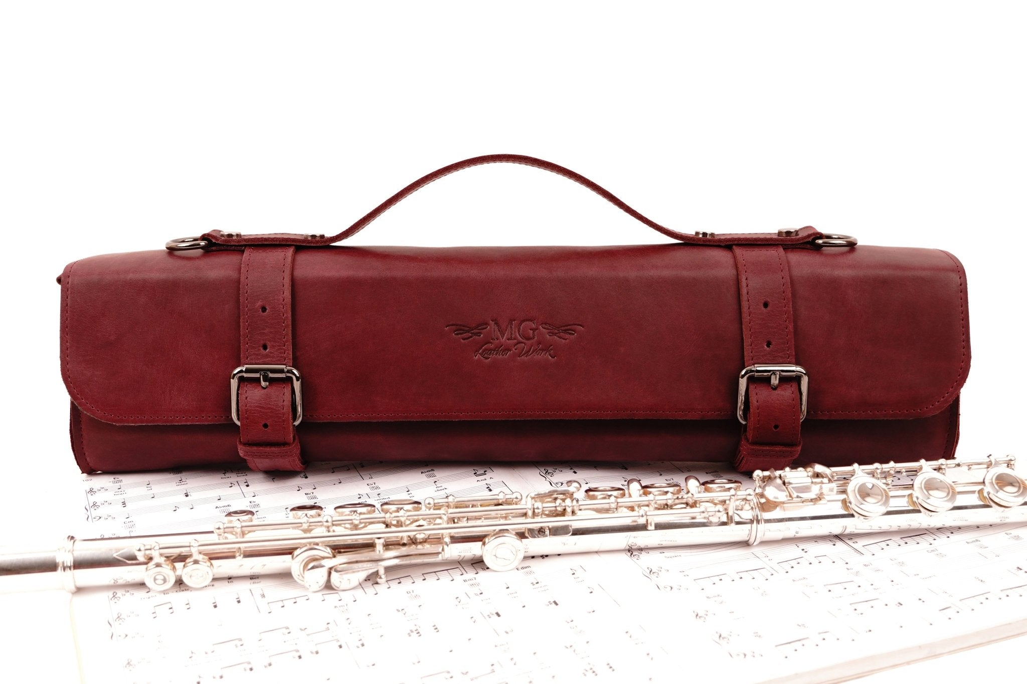 Flute Bag Classic Style Crazy Horse Leather