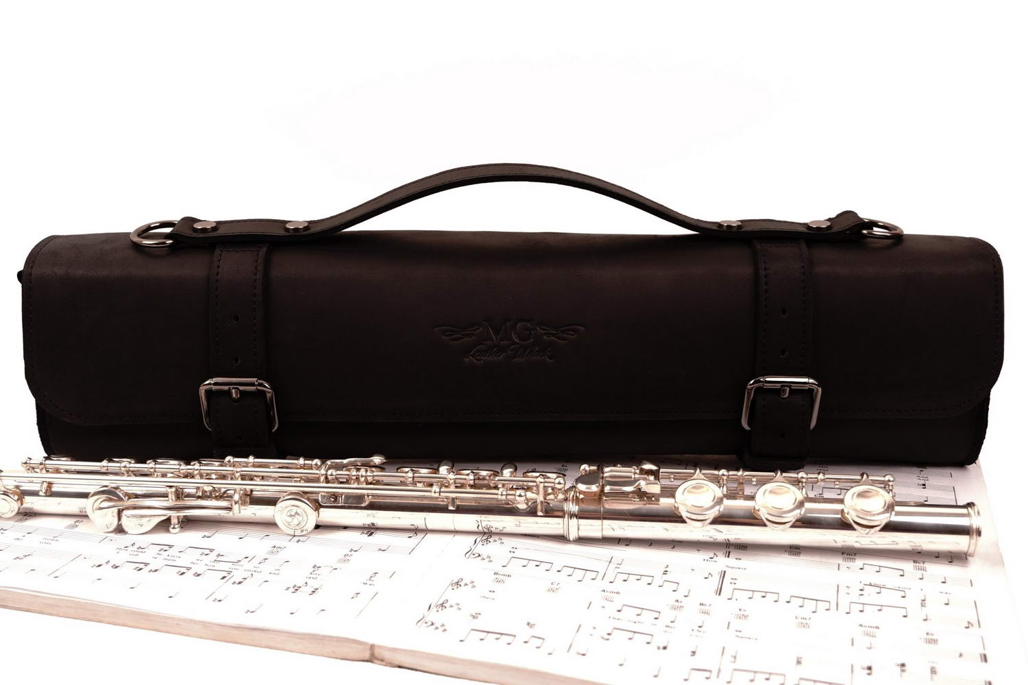 Flute Bag Classic Style Crazy Horse Leather