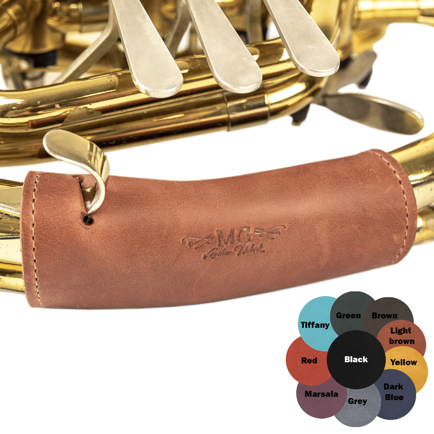 French Horn Guard L Crazy Horse Leather