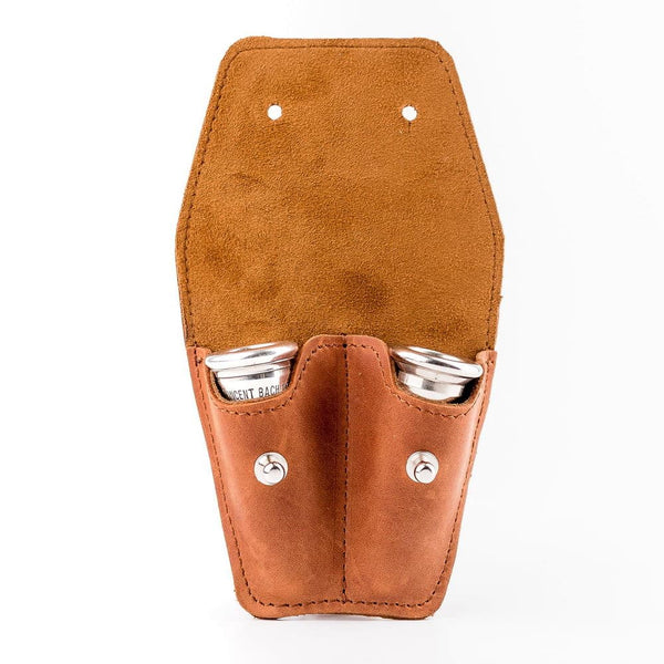 Double French Horn Mouthpiece Pouch Crazy Horse Leather