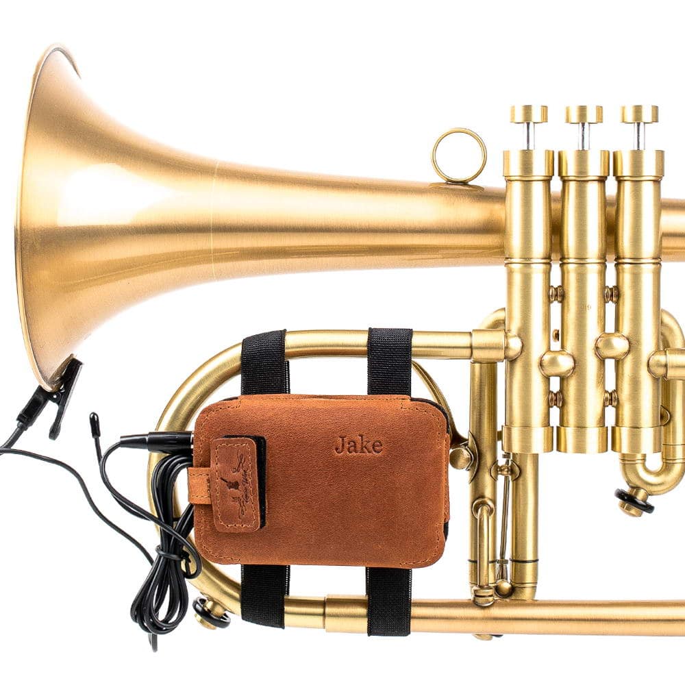 Flugelhorn Wireless Microphone Transmitter Holder | Crazy Horse Leather