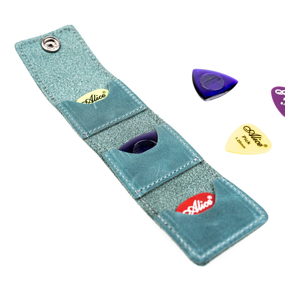 Guitar Pick Holder Crazy Horse Leather