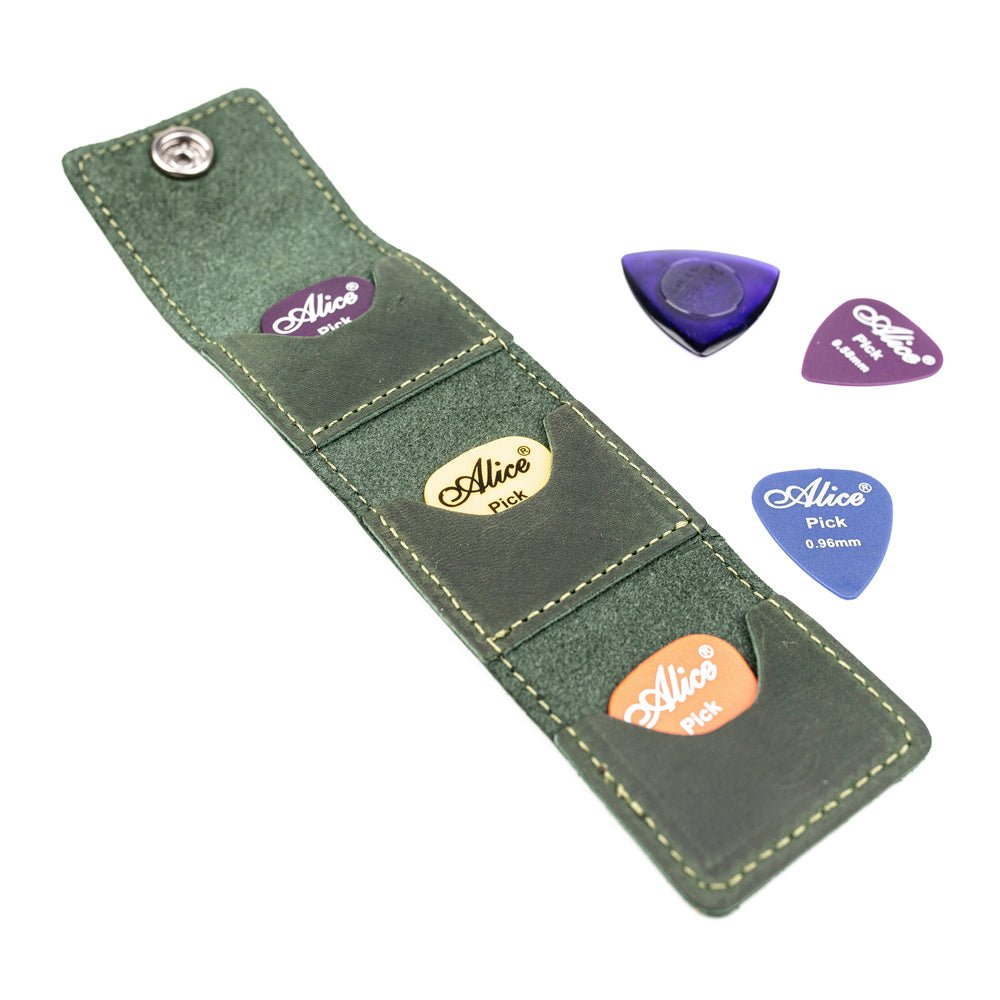 Guitar Pick Holder Crazy Horse Leather