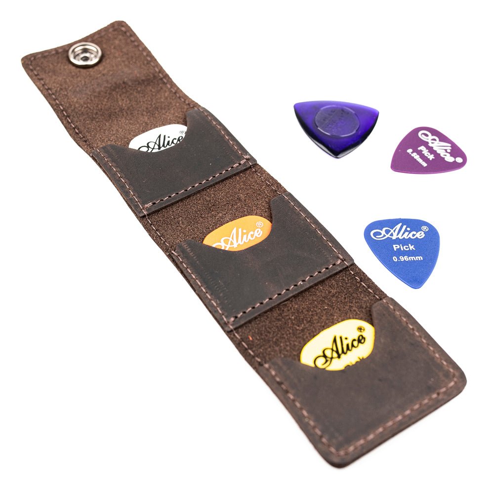 Guitar Pick Holder Crazy Horse Leather