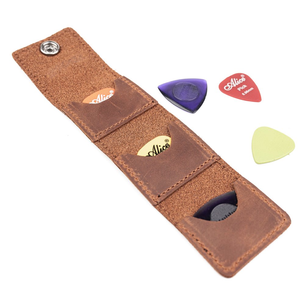 Guitar Pick Holder Crazy Horse Leather