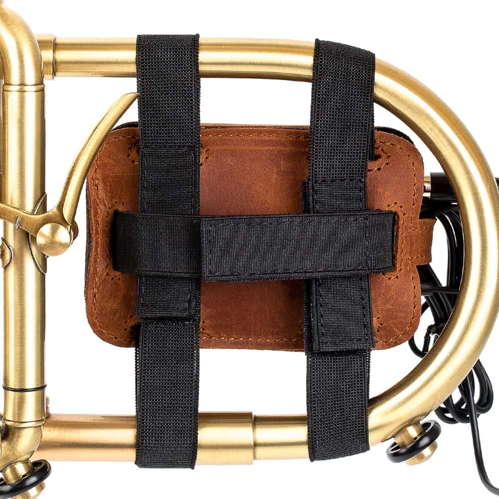 Flugelhorn Wireless Microphone Transmitter Holder | Crazy Horse Leather